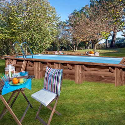 Fából készült medence szett