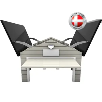 My Robot Home Plus robotfűnyíró ház garázs automata ajtóval szürke-fekete 3.Kép