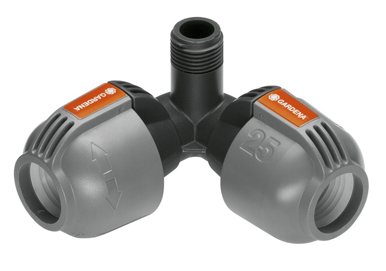 Sprinklersystem sarokelem 25mm 1/2" külső menettel