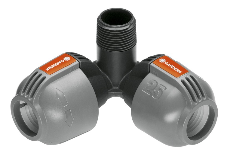 Sprinklersystem sarokelem 25mm 3/4" külső menettel