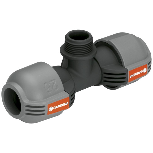 Sprinklersystem T-elem 25mm 3/4" külső menettel