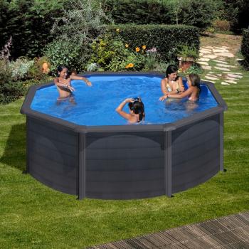 kör medence szett 350 x 132 cm grafit   (Granada) 2.Kép