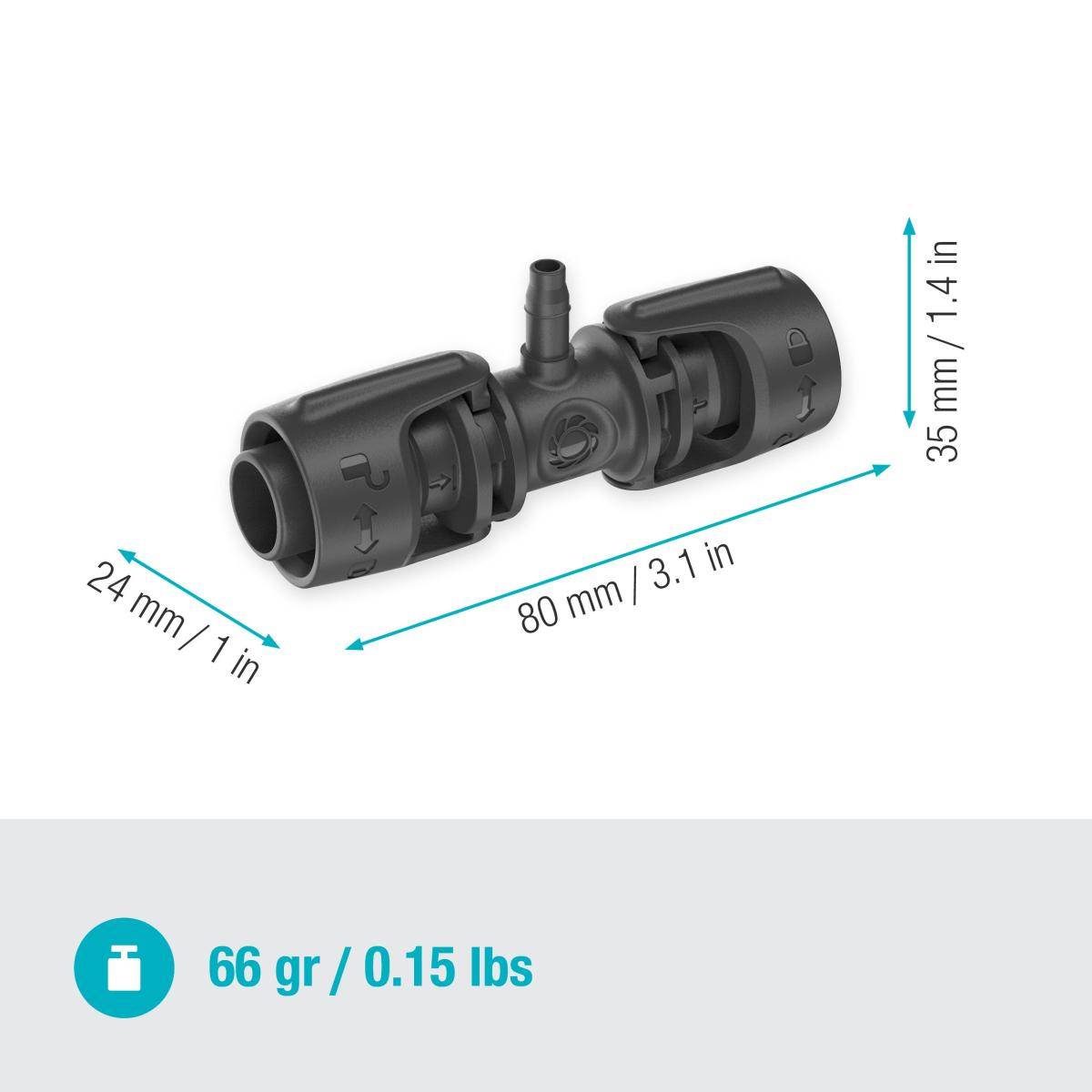 Micro Drip System T-szűkítőelem 13mm-ről (1/2") 4,6mm-re (3/16")