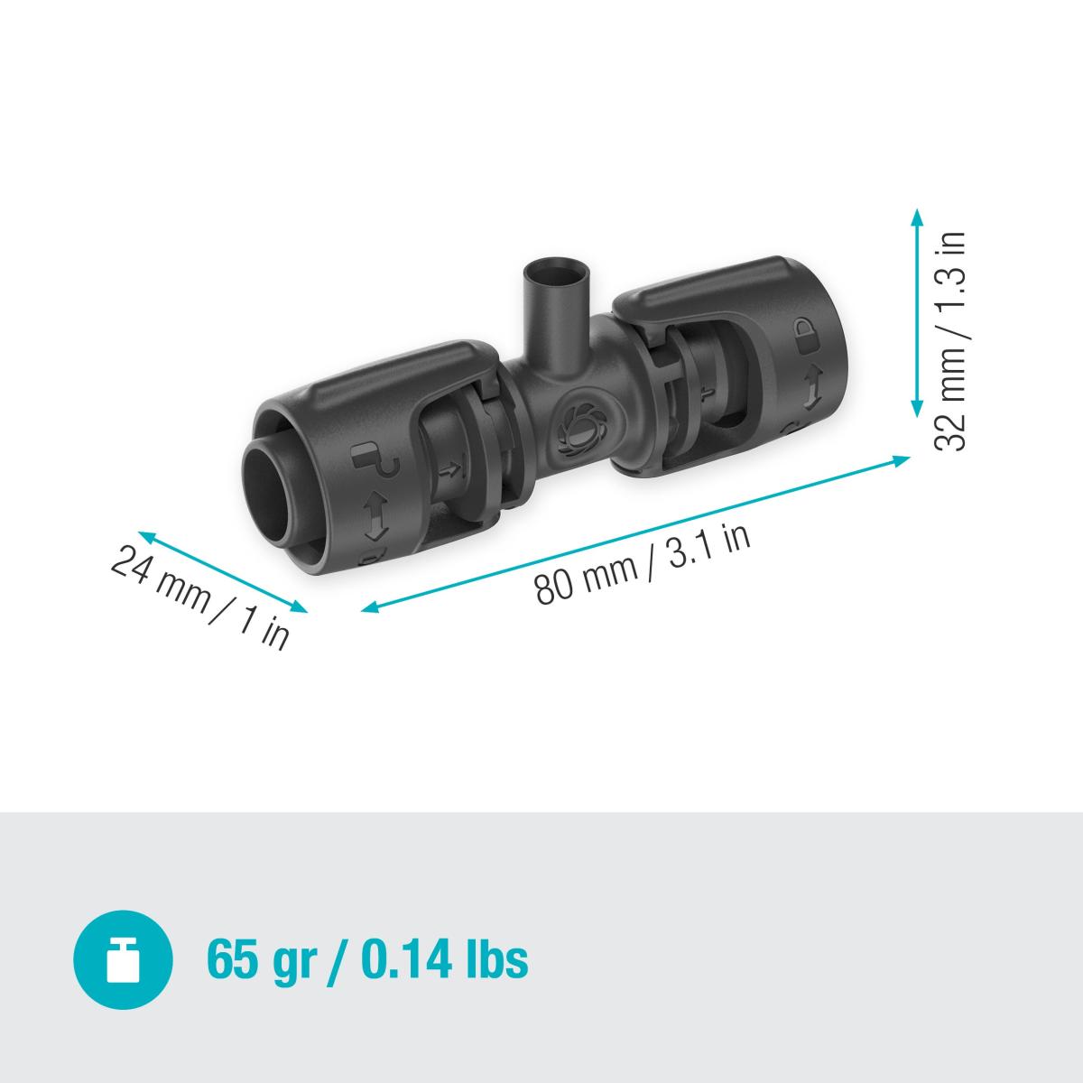 Micro Drip System T-elem permetezőfuvókához 13 mm-es (1/2")