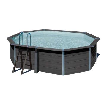 WPC kompozit 525 x 386 x 124 cm  (sokszög) medence szett 2.Kép