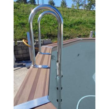 WPC kompozit 525 x 386 x 124 cm  (sokszög) medence szett 6.Kép