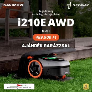 Navimow i210E AWD robotfűnyíró 2026 + ajándék Navimow garázs Kép